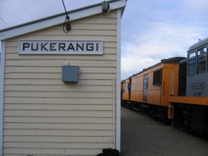 Pukerangi Station on the Main Trunk Line.